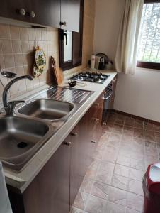 una cucina con lavandino e piano cottura di IL GIARDINO DI TITA - Salento a Maglie