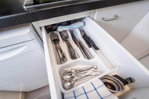 Kuchyň nebo kuchyňský kout v ubytování City Apartments FN L7 KLIMATISIERT-mit Küche