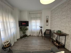 Televízia a/alebo spoločenská miestnosť v ubytovaní Elegante Apartamento Centro Histórico de Málaga