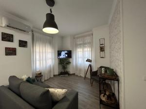 Televízia a/alebo spoločenská miestnosť v ubytovaní Elegante Apartamento Centro Histórico de Málaga