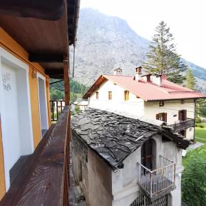 a view from the balcony of a house at casa curnet in Balme