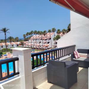 A balcony or terrace at Bellas Vistas Parque Santiago 2