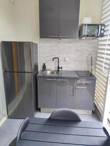 Kuchyň nebo kuchyňský kout v ubytování Grey Diamond Studio