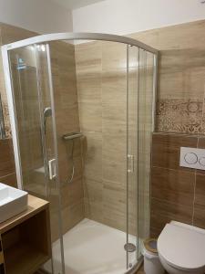 Koupelna v ubytování Apartmány u Pálavy
