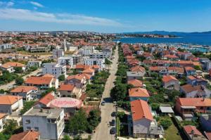 an aerial view of a city with buildings at Apartment Ivo Andric in Zadar
