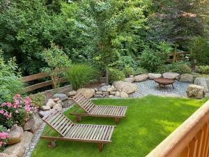 Zahrada ubytování Luxus Ferienhäuser Chalets zum Ilsetal mit Kamin & Sauna in Ilsenburg im Harz