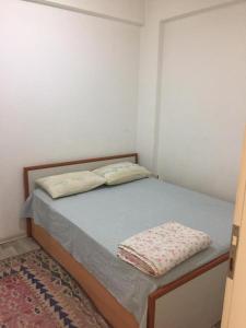 En eller flere senge i et værelse på SARIMSAKLI MEYDANINDA DENİZE 0 1+1 EŞYALI DAİRE