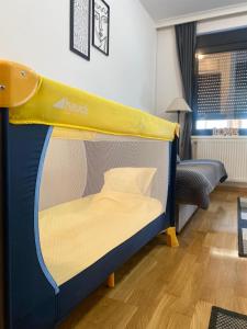 1 dormitorio con 1 litera en una habitación en Family Home Niš, en Niš