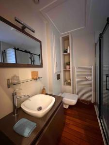 een badkamer met een wastafel en een toilet bij EL CIRCO hypercentre Bacquenois in Reims