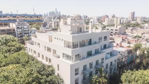 Pemandangan umum bagi Buenos Aires atau pemandangan bandar yang diambil dari apartmen