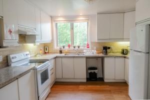 Kuchyň nebo kuchyňský kout v ubytování Chalet Mozart