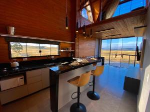 Dapur atau dapur kecil di Cabanas Arroio Da Serra