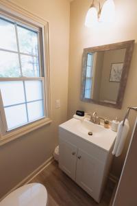 a bathroom with a sink and a mirror at Sage Haven #5 in Johnson City