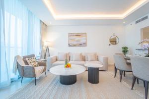 Posezení v ubytování Luxury Living 2+M Apartment