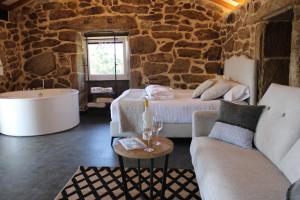 Χώρος καθιστικού στο Apartamentos Villa Maceira