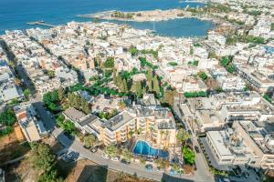an aerial view of a city with buildings at Kos City Apartments in Kos Town