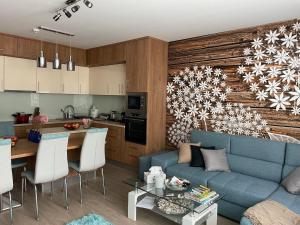 Kuchyň nebo kuchyňský kout v ubytování Jázmin Apartman