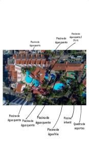un diagrama de los componentes de un edificio en HotSprings Hotel, en Caldas Novas