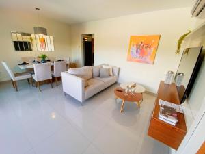 Posezení v ubytování Apart-Hotel de Lujo en Eje Corporativo de Asunción! 2 y 3 habitaciones