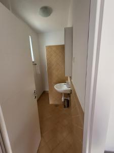 Baño pequeño con lavabo y aseo en Apartment Blaženka, en Klada