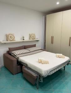 a bed in a room with a mattress on it at Ischia Dream Loft da Nancy in Ischia