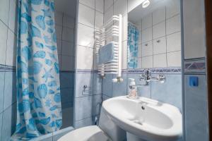 ブワディスワボボにあるMikoのバスルーム(洗面台、トイレ、鏡付)