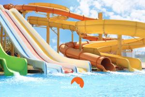 a water slide at a water park at #183 Private Terrace Oldtown with AC in Albufeira