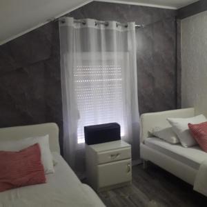 Postel nebo postele na pokoji v ubytování Apartmani Nis