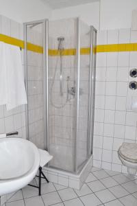 Koupelna v ubytování Hotel Relax