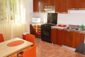 Kuchyň nebo kuchyňský kout v ubytování Apartments Dubravka