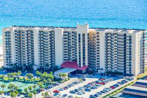an aerial view of a large building next to the ocean at Phoenix V 614 in Orange Beach