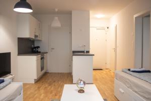 Kuchyň nebo kuchyňský kout v ubytování Flat2go modern apartments - Harmony of city and nature