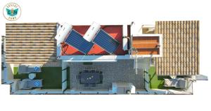 una representación de una casa con un panel solar en ella en Luxury Home Poseidon, en Málaga