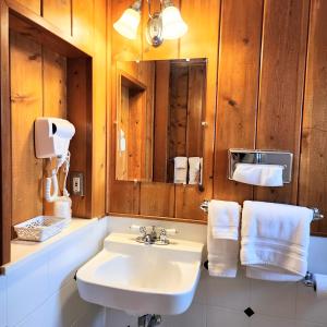 Bilik mandi di Canyon Motel near Rocky Mountain National Park