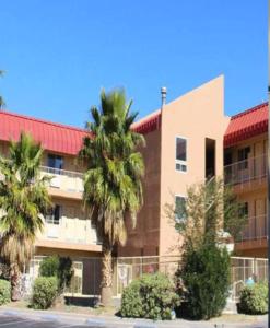 een groot gebouw met palmbomen ervoor bij GO2 Inn & Suites by Relianse in El Paso