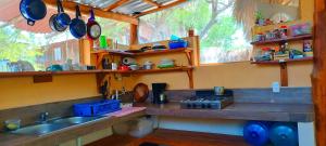 Kuchyň nebo kuchyňský kout v ubytování Skycamp Camping Holbox
