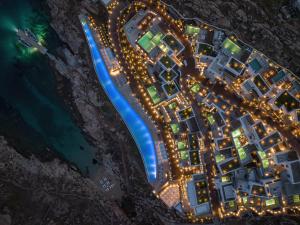 Pohľad z vtáčej perspektívy na ubytovanie Cali Mykonos