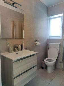 a bathroom with a toilet and a sink at Apartment Betty in Labin