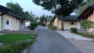 SchipkauNatur- und Aktivresort Senftenberg的房屋前空的车道