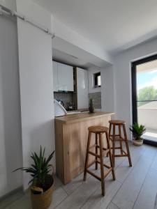 A kitchen or kitchenette at Mara Apartment