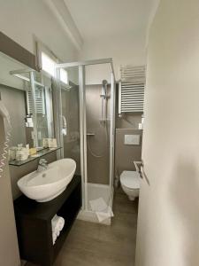 Koupelna v ubytování Hotel Bazzoni