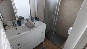 Et badeværelse på Andernos-Maison de centre-ville avec jardin + 24 billeder