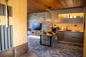Kuchyň nebo kuchyňský kout v ubytování Apartmán Hrabušice
