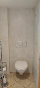 GroßrückerswaldeにあるUrlaub auf dem Reiterhof Schaarschmidtの部屋にある白いトイレ付きのバスルーム