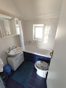 Koupelna v ubytování Apartman Podine, Kruševo