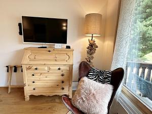 TV a/nebo společenská místnost v ubytování Natur, Erholung, moderne 35m2, mit Parkplatz - SP19