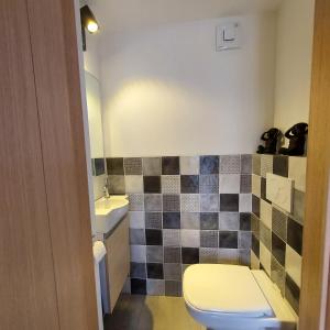 een badkamer met een toilet en een wastafel bij Au Charm'Han in Han-sur-Lesse