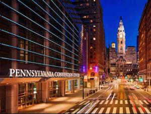 a view of a city street at night at 408 Modern styles apartment in center city of Philly in Philadelphia