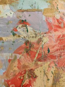 a close up of a painting with paint on it at Art flat in center near to sea in Blanes
