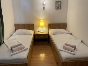 Postel nebo postele na pokoji v ubytování Green house